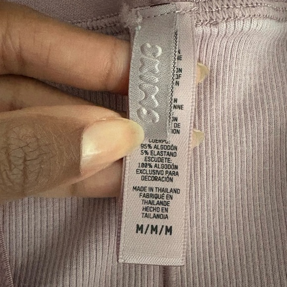 SKIMS Womens Leggings Medium Lavender Ribbed Cotton Lightweight Comfy Cozy - Picture 9 of 11